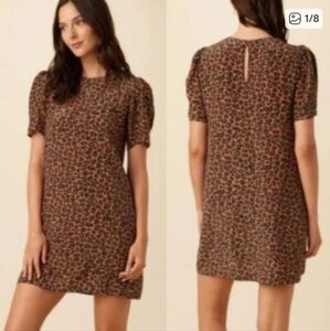 Amour Vert Brown and Black Animal Print Top